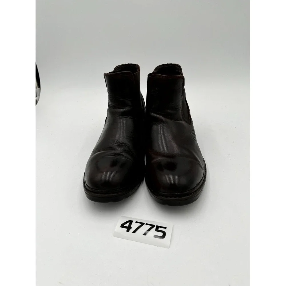 Jeep Chelsea Ankle Boots Mens US 9.5 Dark Brown Leather Casual Pull On Round Toe